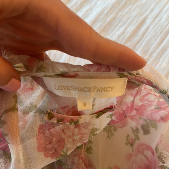 LoveShackFancy Arlo Mini Dress Rose print. Size 8. - Picture 11 of 13